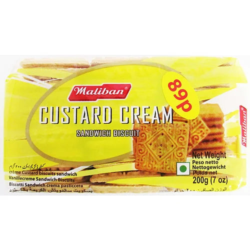Maliban Custard Cream biscuits 200g, front of pack