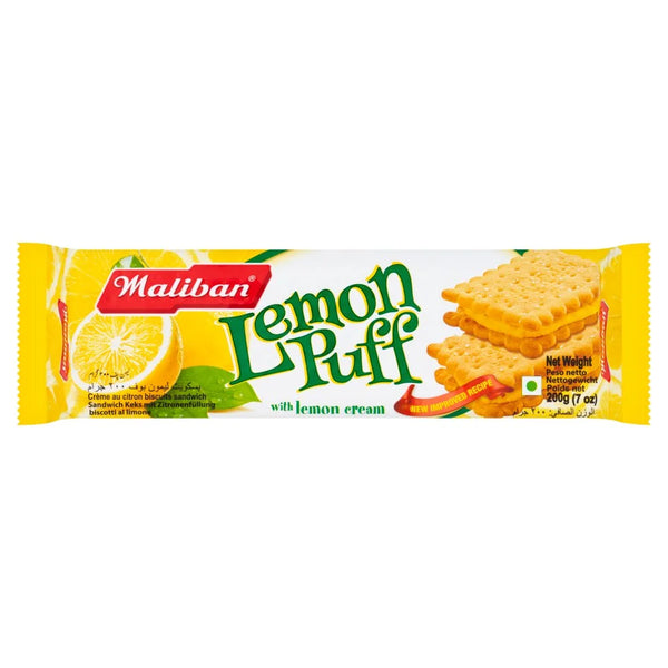 Maliban Lemon Puff with Lemon Cream 200g, front of pack