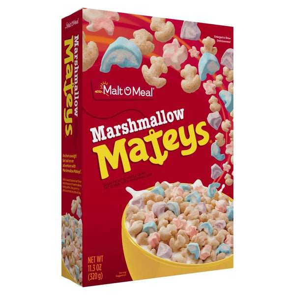 Malt-O-Meal Marshmallow Mateys 320g, front of pack
