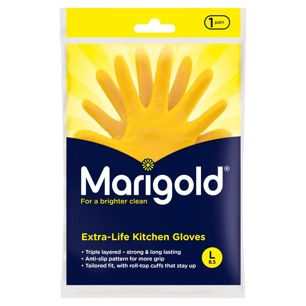 Marigold Extra-Life Kitchen Gloves large 8.5, front of pack