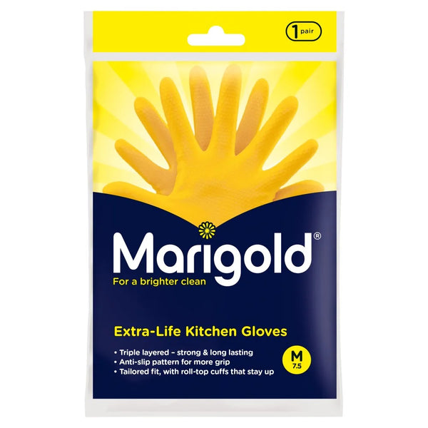 Marigold Extra-Life Kitchen Gloves medium 7.5, front of pack
