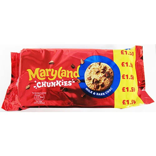 Maryland Big and Chunky Milk and Dark Chip Cookies 144g, front of pack