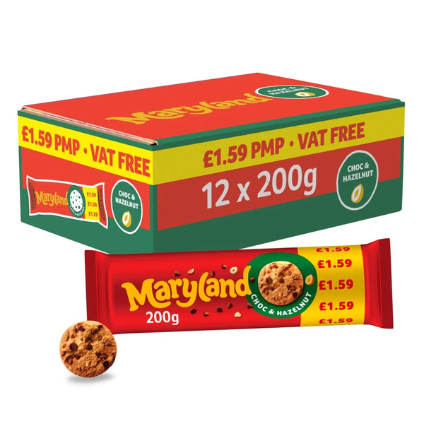 Maryland Choc & Hazelnut Cookies 200g, front of pack