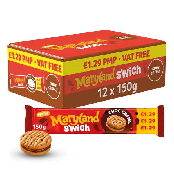 Maryland S'wich Choc Creme Biscuits 150g, front of pack