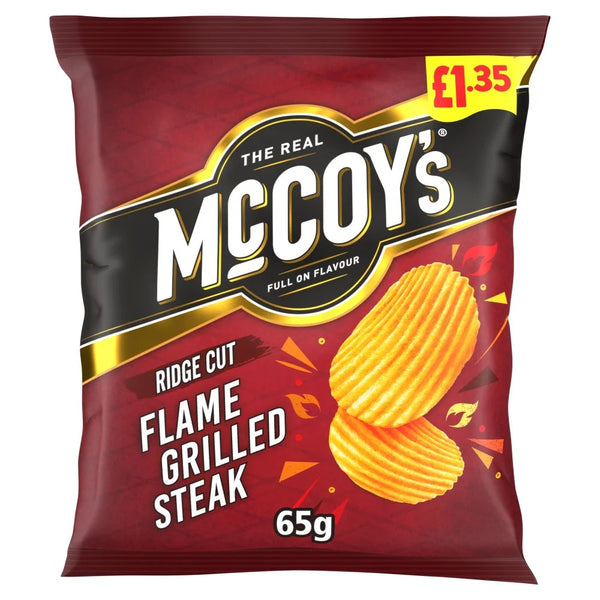 McCoy's Flame Grilled Steak Crisps 65g, front of pack