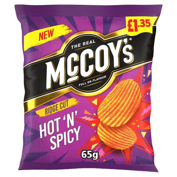 McCoy's Hot'n'Spicy Crisps 65g, front of pack