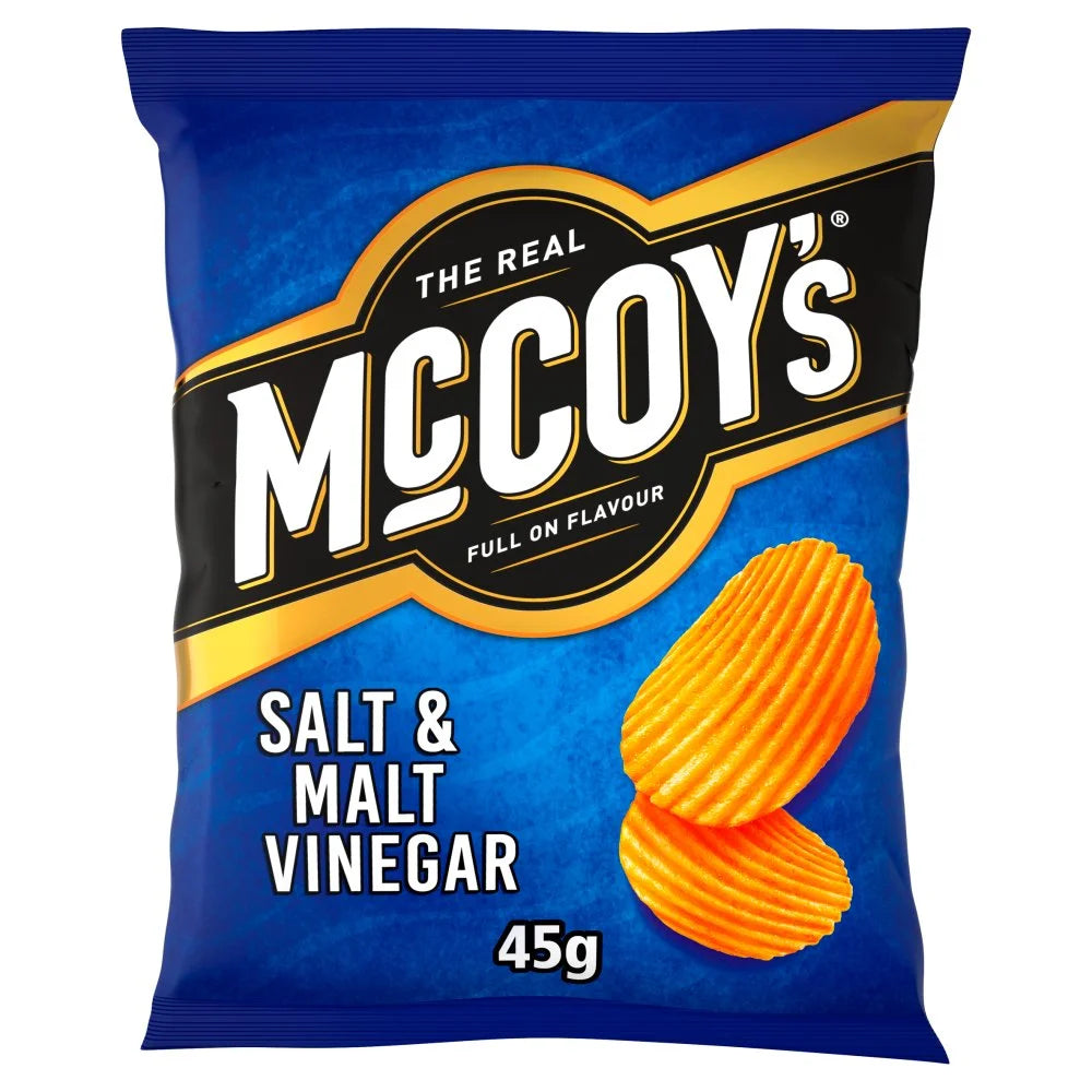 McCoy's Salt & Malt Vinegar Grab Bag Crisps 45g, front of pack