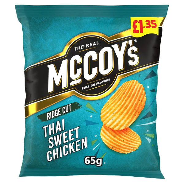 McCoy's Thai Sweet Chicken Crisps 65g, front of pack