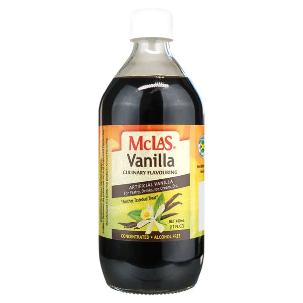 McLas Vanilla Culinary Flavouring 480ml, front of pack