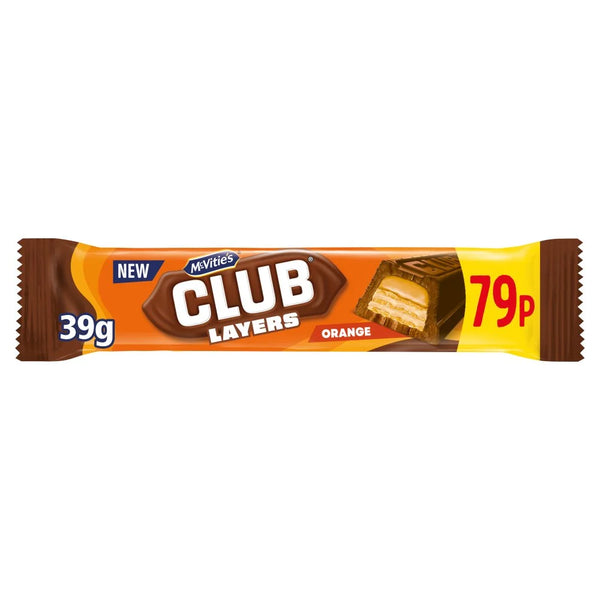 McVitie's Club Layers Orange 39g, front of pack