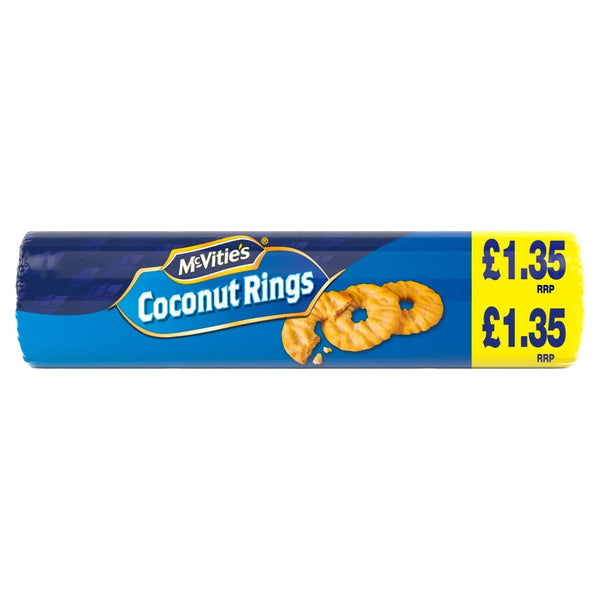 McVitie's Coconut Rings Biscuits 300g, front of pack