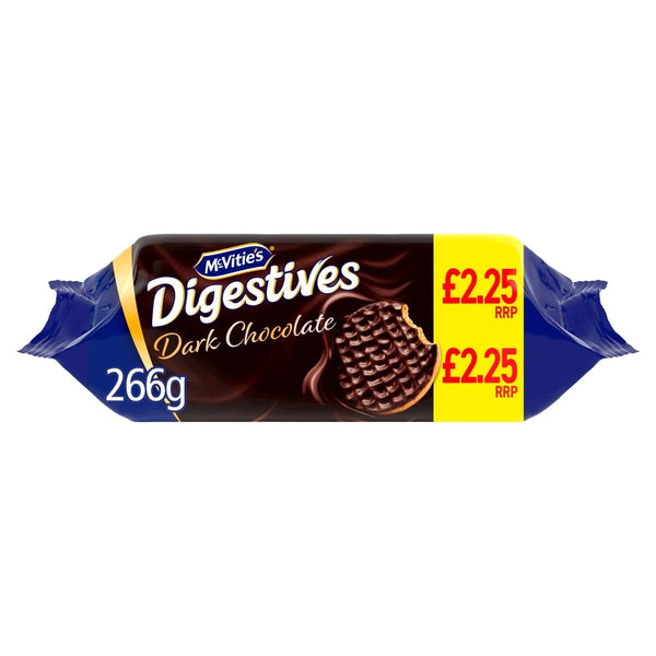 McVitie's Dark Chocolate Digestive Biscuits 266g, front of pack