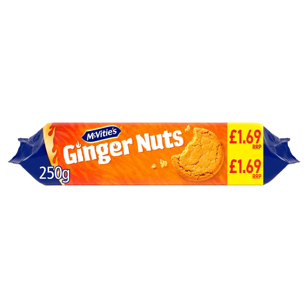 McVitie's Ginger Nuts Biscuits 250g, front of pack