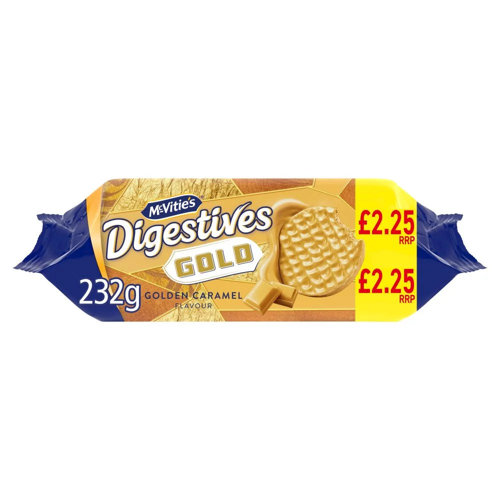 McVitie's Gold Digestive Biscuits 232g, front of pack
