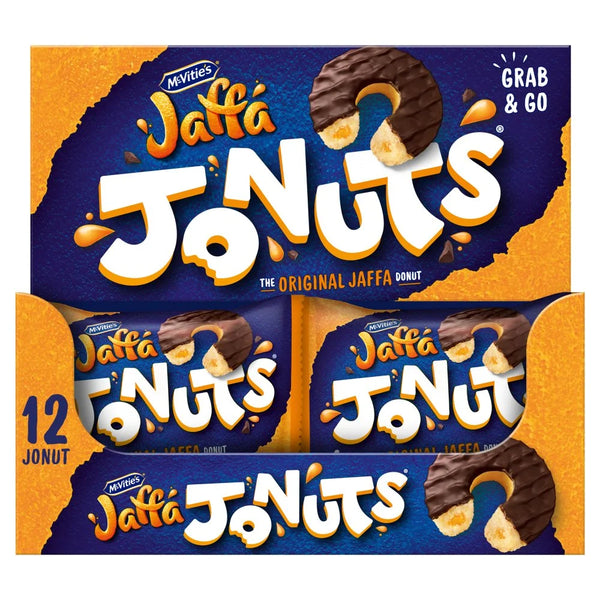 McVitie's Jaffa Cakes Jaffa Jonuts single serve pack 43g, front of pack