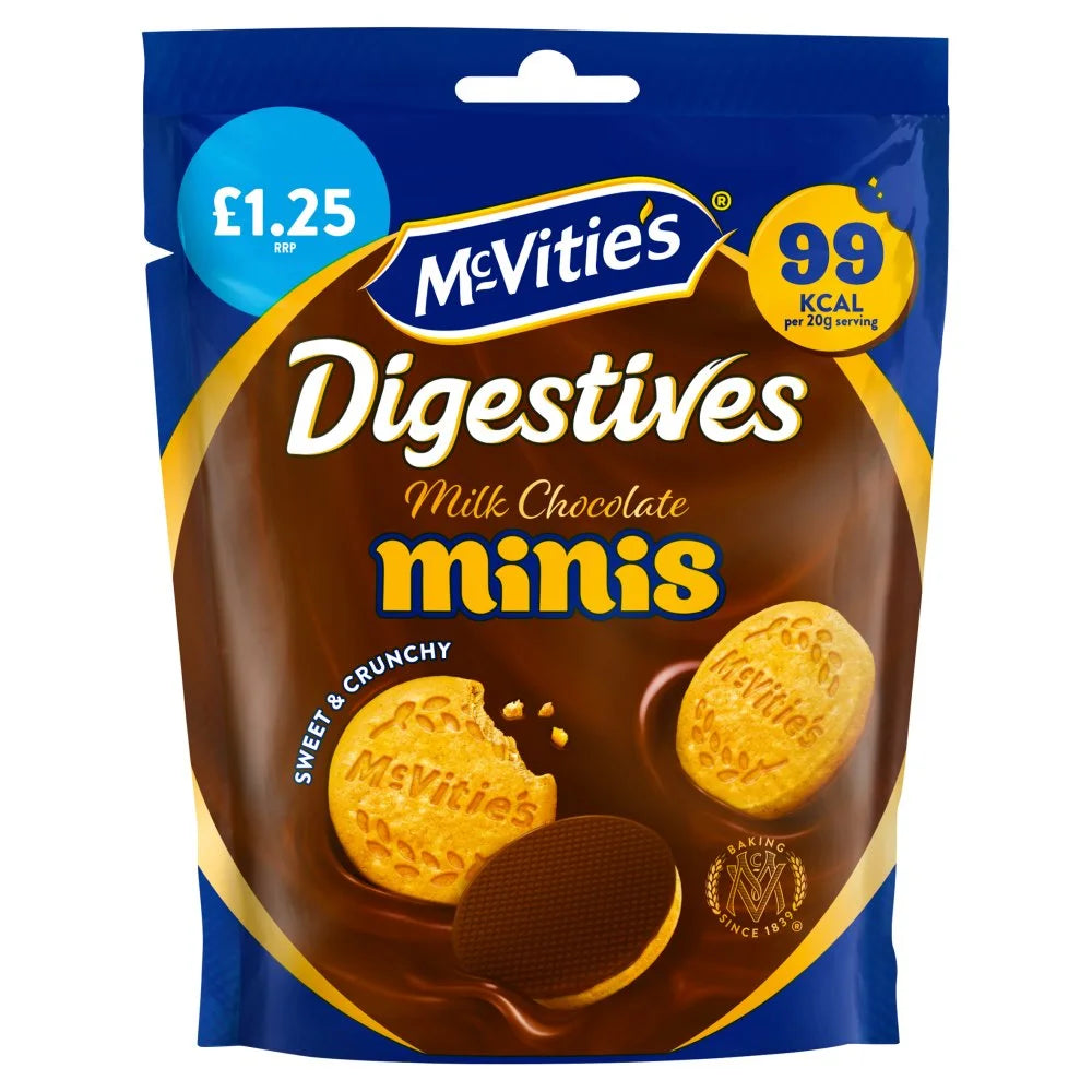 McVitie's Milk Chocolate Digestive Minis Biscuits 80g, front of pack
