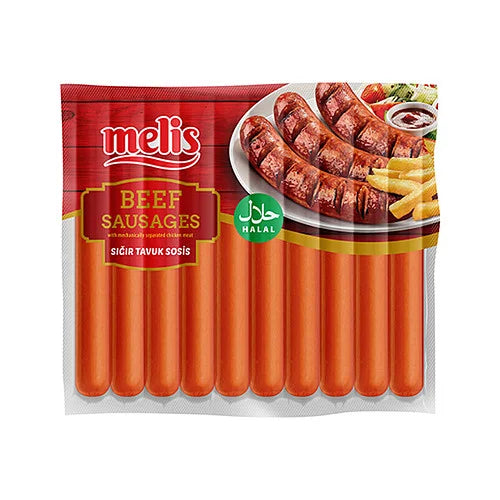 Melis Beef Sausages 500g, front of pack