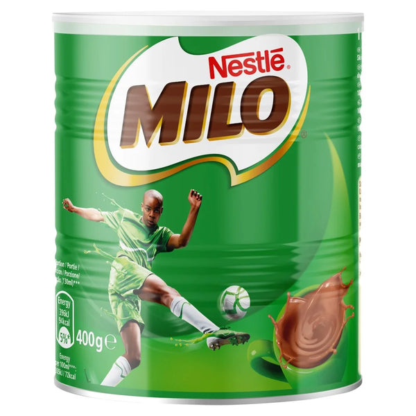 Milo Ghanaian Malt Chocolate Drinking Powder Tin 400g, front of pack