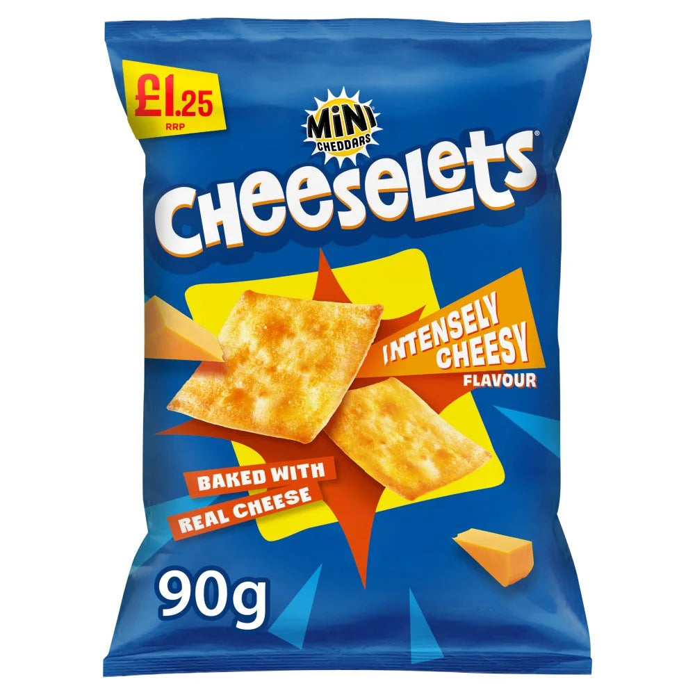 Mini Cheddars Cheeselets Intensely Cheesy 90g, front of pack