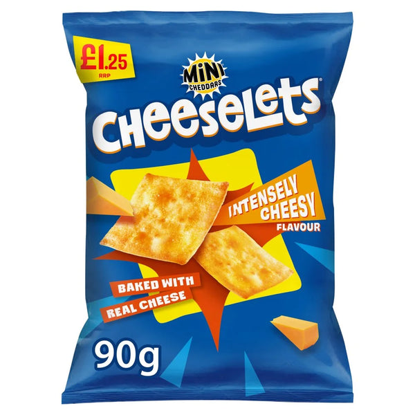 Mini Cheddars Cheeselets Intensely Cheesy 90g, front of pack