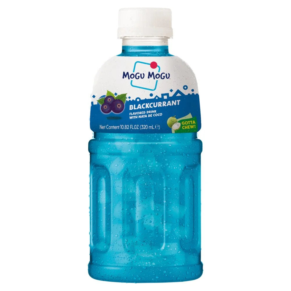 Mogu Mogu Blackcurrant Drink with Nata de Coco 320ml, front of pack
