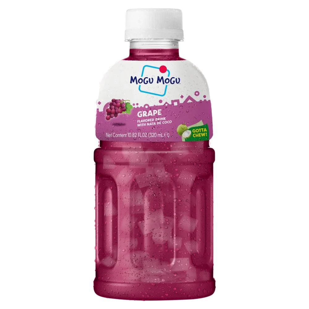 Mogu Mogu Grape Drink with Nata de Coco 320ml, front of pack