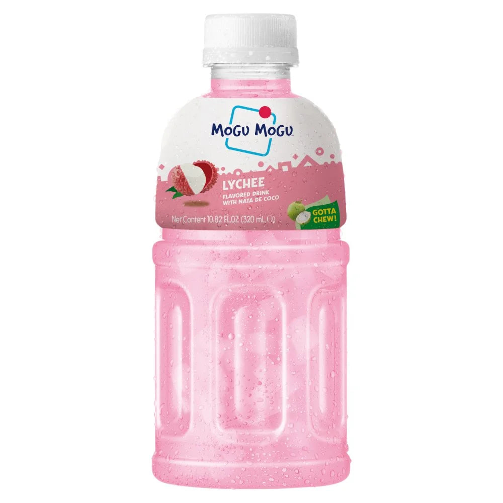 Mogu Mogu Lychee Drink with Nata de Coco 320ml, front of pack