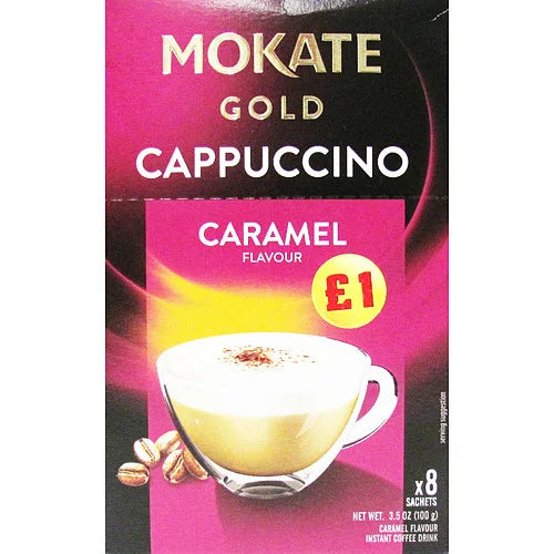 Mokate Gold Caramel Instant Coffee Drink 100g, front of pack
