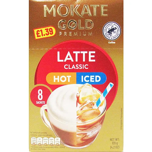 Mokate Gold Hot/Iced Classic Latte 120g, front of pack