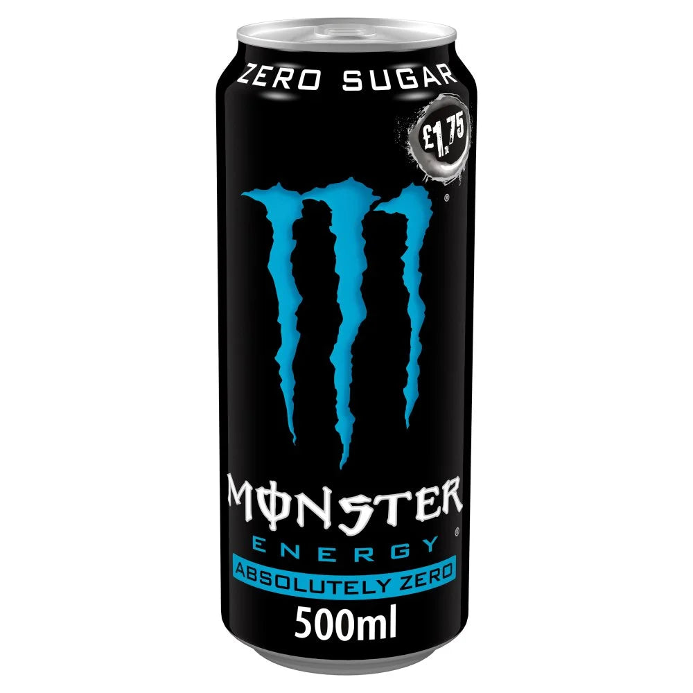 Monster Energy Drink Absolutely Zero Sugar 500ml, front of pack