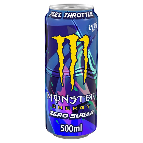 Monster Energy Drink Full Throttle Zero Sugar 500ml, front of pack