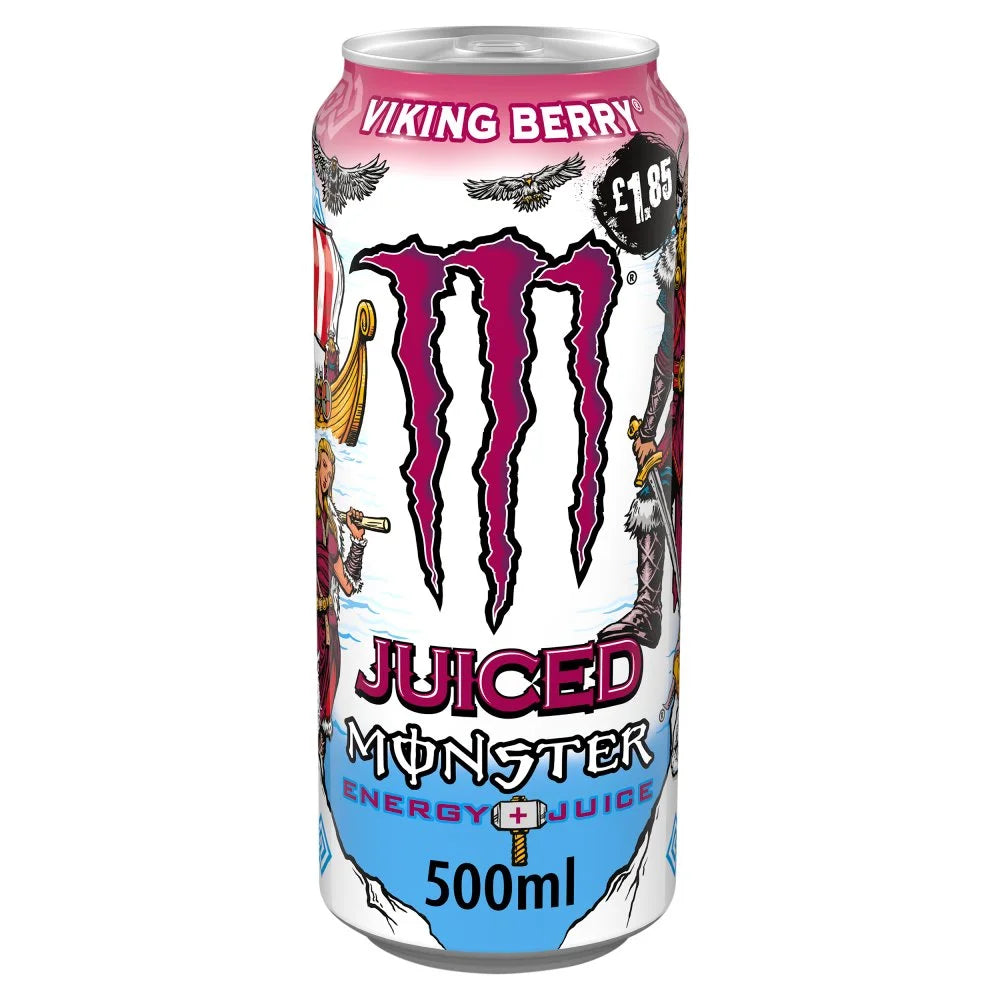 Monster Energy Drink Viking Berry 500ml Can, front of pack