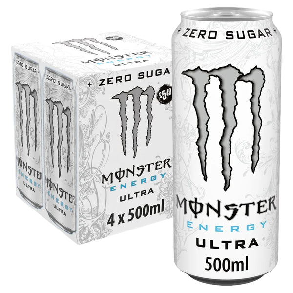 Monster Energy Ultra 500ml Cans, front of pack