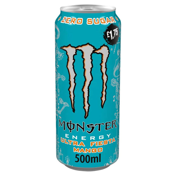 Monster Energy Ultra Fiesta Mango Zero Sugar 500ml, front of pack