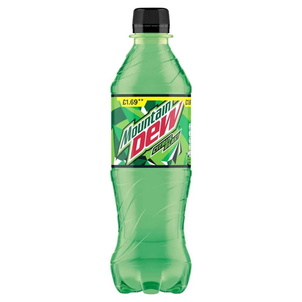 Mountain Dew Citrus Blast 500ml bottle, front of pack