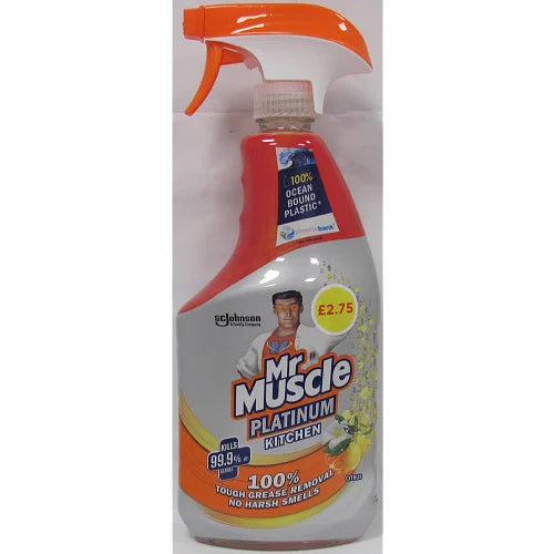 Mr Muscle Platinum Kitchen Citrus Cleaner 750ml, front of pack