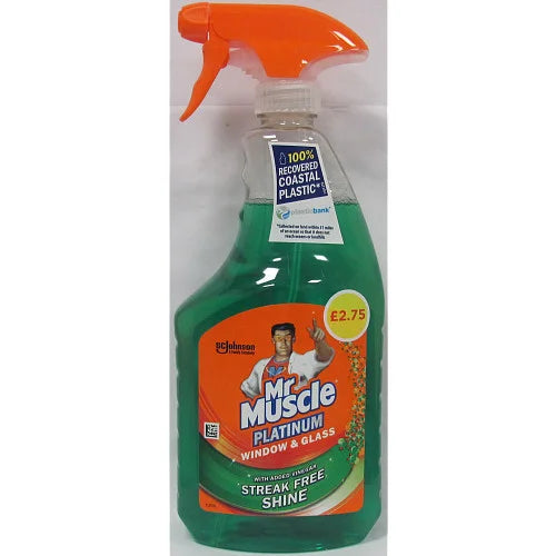 Mr Muscle Platinum Window and Glass Trigger Spray 750ml, front of pack
