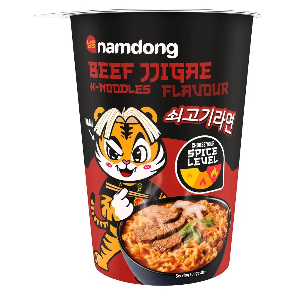Namdong Beef Jjigae Noodle Pot 83g, front of pack