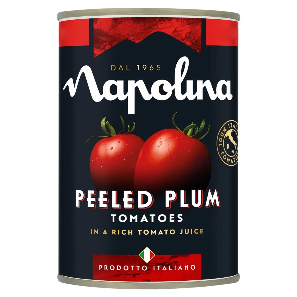 Napolina Peeled Plum Tomatoes in Tomato Juice 400g, front of pack