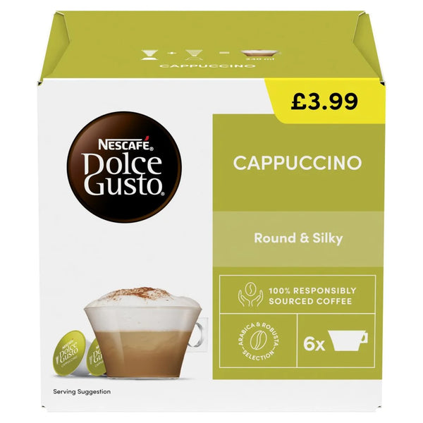 Nescafé Dolce Gusto Cappuccino coffee pods x12, front of pack