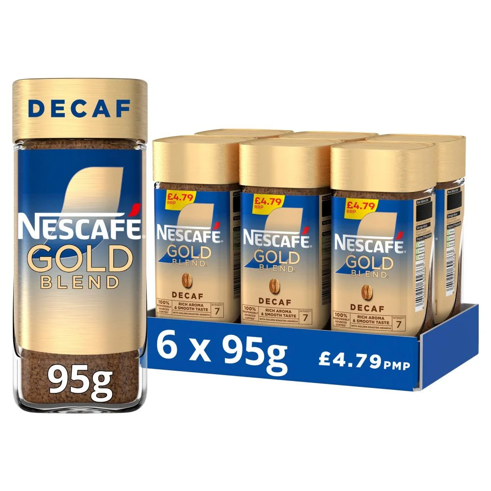 Nescafé Gold Blend Decaf Instant Coffee 95g, front of pack