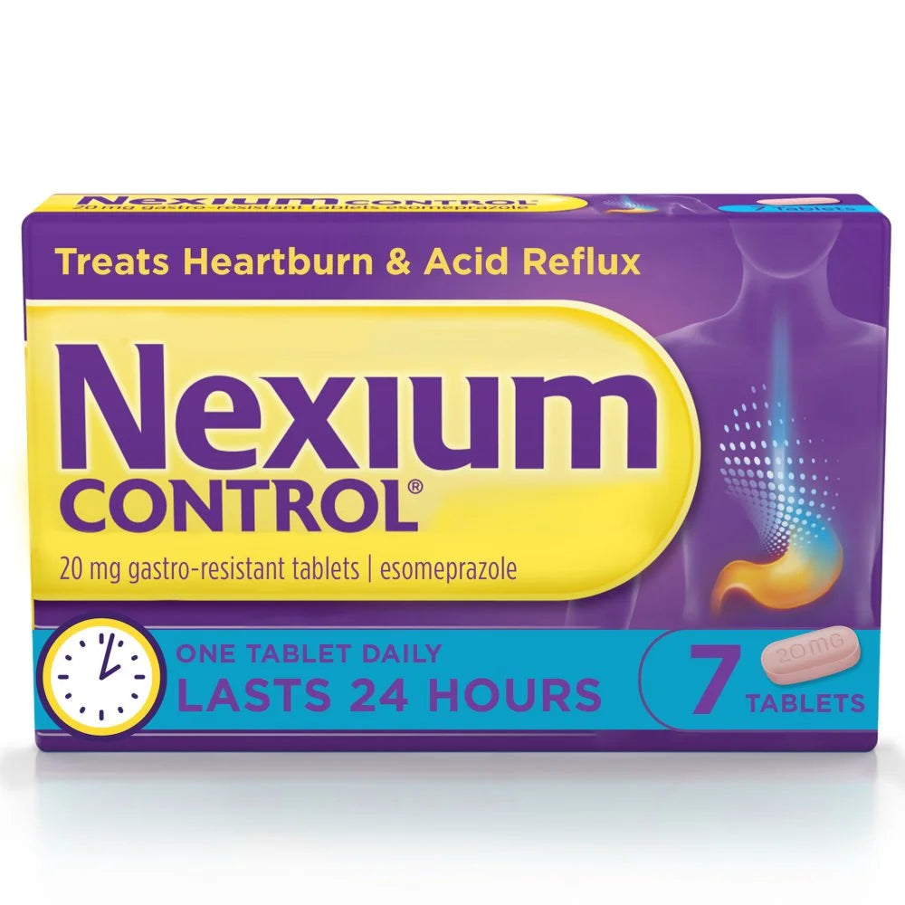 Nexium Control Heartburn and Indigestion Tablets 7 tablets, front of pack