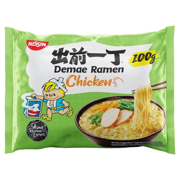 Nissin Demae Ramen Chicken Instant Noodles 100g, front of pack