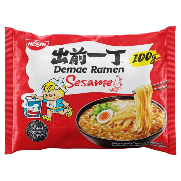 Nissin Demae Ramen Sesame Instant Noodles 100g, front of pack