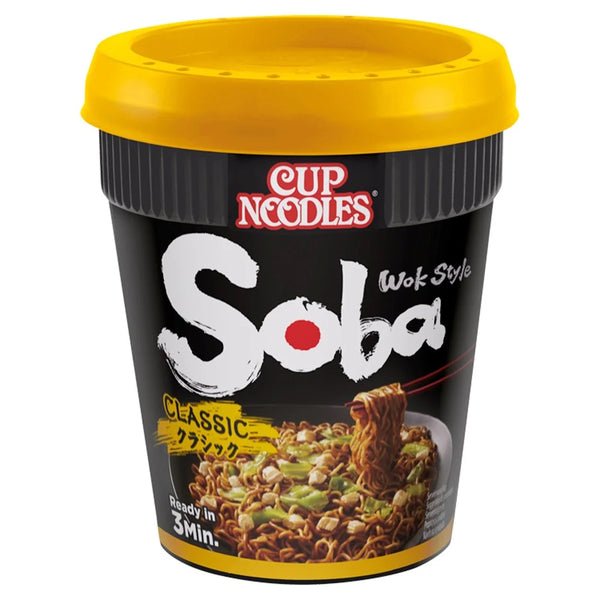 Nissin Soba Classic Instant Wok Style Noodle Pot 90g, front of pack