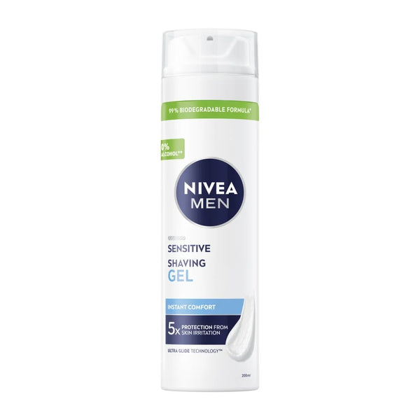 Nivea Men Sensitive Shaving Gel 200ml, front of pack