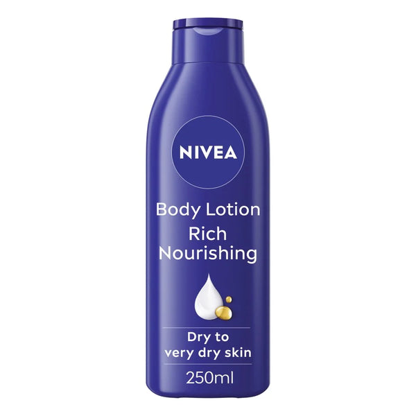 Nivea Rich Nourishing Body Lotion Dry Skin 250ml, front of pack