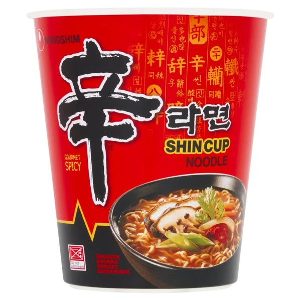 Nongshim Shin Cup Noodle Gourmet Spicy 68g, front of pack