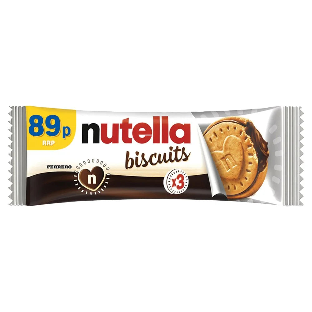 Nutella Crunchy Biscuits Filled with Nutella 3 Pieces, front of pack
