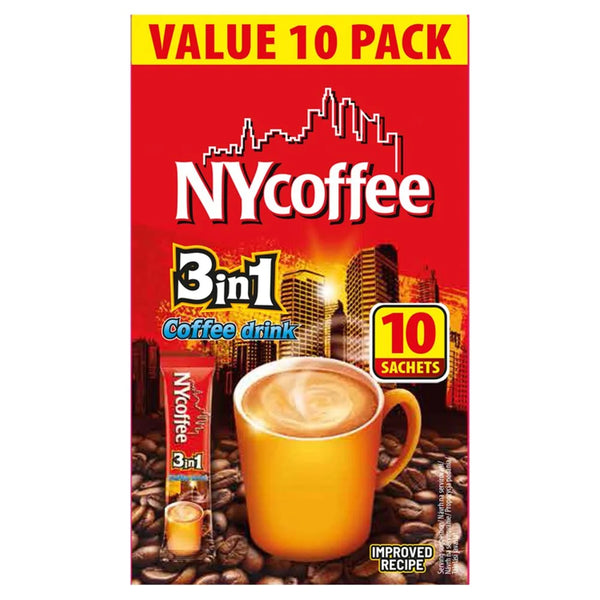 NYCoffee 3in1 Coffee Drink 10 x 14g, front of pack